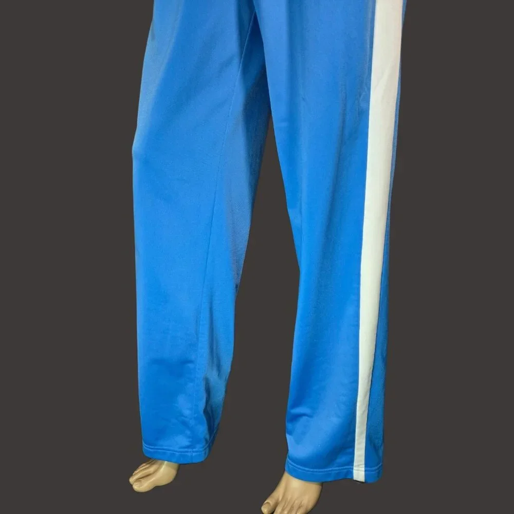 Y2K Puma Track Pants Womens XL Blue White Stripe 2000s Athleisure Activewear - Picture 4 of 12